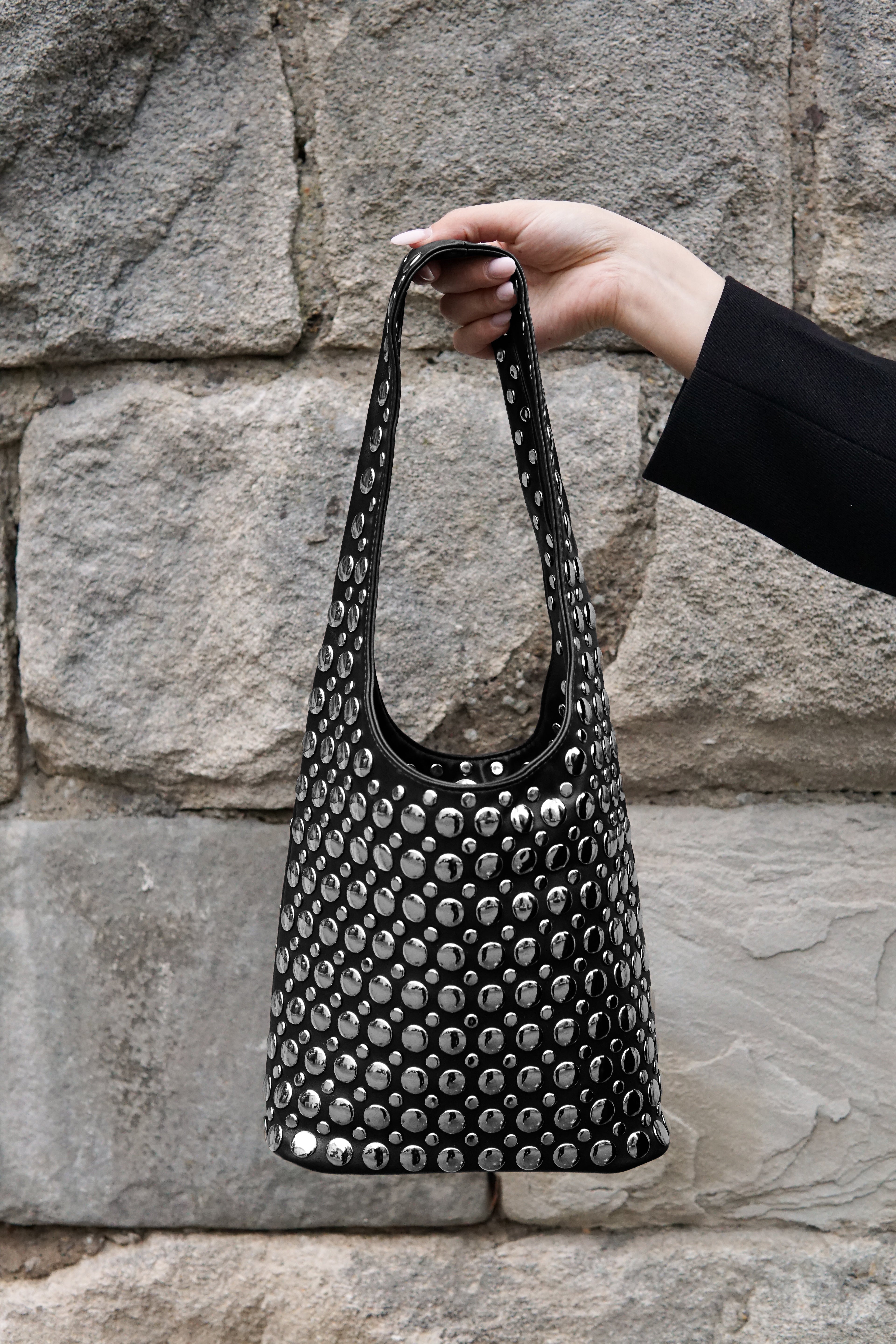 Stella Studded Bag - Black